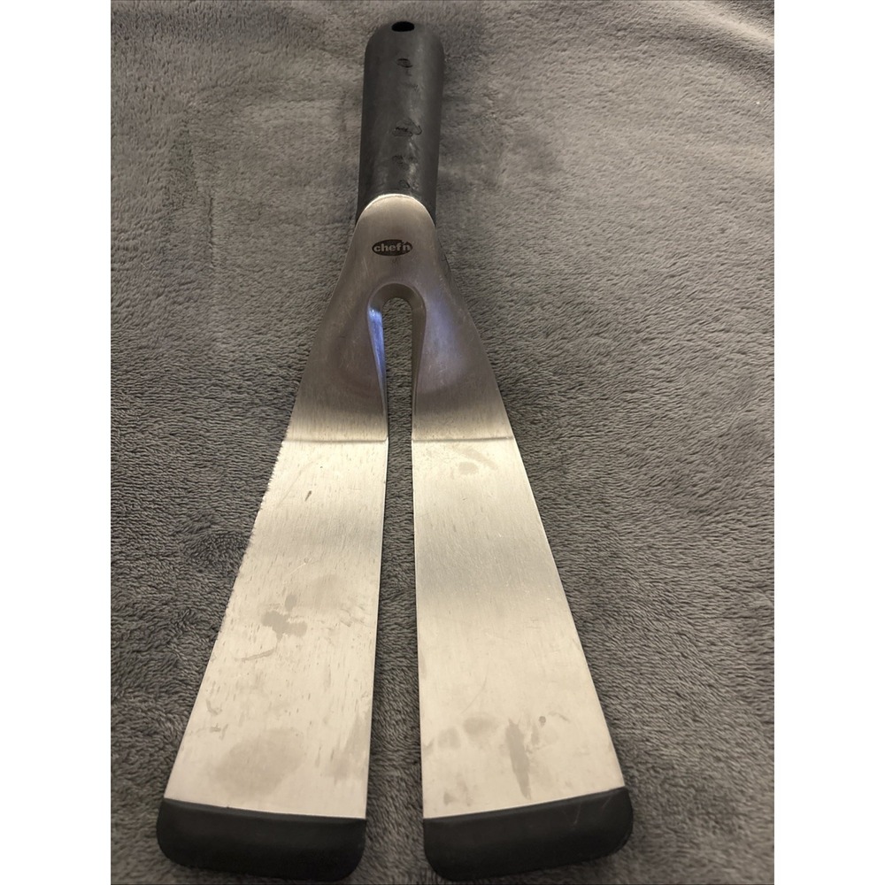 Chef'n FlipForce Dual Blade Spatula‎ Stainless Steel Fish Turner Black Handle